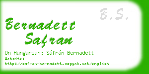 bernadett safran business card